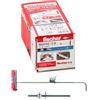 Fischer 25 Tasselli per Cartongesso DUOTEC 12 con vite metrica M6, Fissaggio ad Ancora per Carichi Elevati su Pannelli e Lastre, Foro 12 mm con vite 544597, grigio