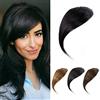 Dsoar Frangia Clip In Bangs Laterale Air Bangs Capelli Umani Frangetta Frontale Dritta Natural Posticci per Capelli Donna(Jet Nero)