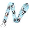hansum Cordino da collo, cordino per animali dei cartoni animati con fibbia di sicurezza, per porta badge identificativo, chiavi, permesso di lavoro, telefoni cellulari (Color : Blue panda, Size : 45cm)