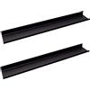 MILUKA Mensola da Muro Sospesa 70 x 10 cm - Set di 2 | Mensole da Parete Stretta in Metallo Nera per Quadri, Cornici, libri e Spezie | Ripiano salvaspazio cucina, bagno, ufficio