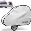 Tarpofix® Copritimone caravan in materiale telato per camion (PVC) con doppia chiusura a scatto - Copri gancio roulotte di ottima fattura per caravan e rimorchi per timone e gancio