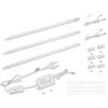 DA LIGHT Luce LED sotto il mobile con interruttore 5W 400lm 4000k Striscia luminosa per cucina Lampada da vetrina Illuminazione per mobile con strisce da 3x26cm Estendibile con sistema plug-in