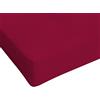 Italian Bed Linen Lenzuolo Sotto con Angoli Letto Singolo, Cotone, Made in Italy, Lenzuola 90x200 con Angolo elasticizzato 25cm, Bordeaux