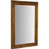 Biscottini specchio da parete bagno e camera 62x92x5 cm | Specchio ingresso da parete con ganci | Specchio oro