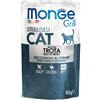 Monge Natural Grill Adult Cibo Umido per Gatti - Trota - STERILIZED - 28x85 gr