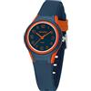 Sinar XB-47-12 - Orologio da polso sportivo unisex, al quarzo, 10 bar, impermeabile, blu scuro, arancione, XB-47-12