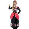 SMIFFYS Costume deluxe Giorno dei morti da ragazza, Nero, con vestito e fascia per capelli Halloween