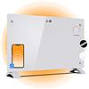 Johannson Stufa elettrica Aurora | Riscaldamento con termostato della Johannson | Pannello radiante per interni | Riscaldatore elettrico a risparmio energetico | Convettore in vetro 2000W