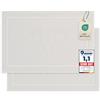 Komfortec - Set di 2 Tappetini da Bagno, Tappetini in Spugna per Doccia, Lavabili, Assorbenti e a Rapida Asciugatura - 800 g/m², 100% Cotone, 50x80 cm, Bianco