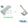 PIMAR KIT ORMEGGIO ANCORA CATENA CIMA PER BARCA TREFOIL BRUCE IN ACCIAIO FUSO ZINCATO