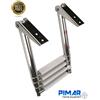 PIMAR SCALETTA INOX RIBALTABILE TELESCOPICA 4 GRADINI 115X30 PER GOMMONE BARCA BIANCA