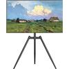 RFIVER Treppiede Supporto Cavalletto Tripod - RFIVER Porta TV da Terra da 32 a 65 Pollici per Televisore da LCD/LED/OLED/QLED/Plasma Girevole 100° , 400 x 400 mm