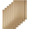 D.RECT - Confezione da 6 cartelline portadocumenti in cartone Kraft, con tendicinghia angolare, cartelline da disegno, con elastico, 300 g