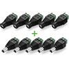 Conecto Adattatore Connettore Cilindrico 5,5 x 2,5 mm a Morsettiera a Due Pin (5x) + Jack Cilindrico 5,5 x 2,5 mm a Morsettiera a Due Pin (5x)