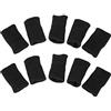 Uxsiya 10 pezzi manicotti per le dita bretelle di supporto supporto protettore elastico di compressione bretelle copertura di protezione delle dita per gli sport all'aria aperta alleviare(Nero)