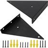 Ashuxxn 2 Pezzi Staffe Supporto Mensola Invisibile Galleggiante Staffe per Mensole Forma di Triangolare Staffe in Metallo per Mensole Pesanti per Librerie, Mensole Cucina, Mensole Espositive (Nero)