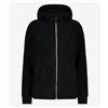 Cmp Woman Jacket Fix Hood Orsetto Ricciolo Zip Capp Nero Donna