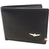 Aeronautica Militare Portafoglio Uomo Piccolo in pelle Aeronautica Militare Linea Flag Nero AM101