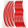 4R Quattroerre.it Wheel Rim Stripes Rifrangenti per Cerchi Moto, Kit componibile, Racing Rosso
