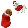 kamiustore Vestito per cani tema natale in 2 modelli - Cappottino natalizio per cani taglia piccola- KAMIUSTORE (Cappottino)