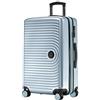 HAUPTSTADTKOFFER - MITTE - Valigia rigida media, estensibile, bagaglio con volume di espansione di 8 cm, TSA, 4 ruote a doppia ruota, 68 cm, 88 litri, Pool Blue