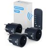 sonero® set di prese radio 2300 watt - 1x telecomando, 3x prese per uso interno, portata 30 m, antracite
