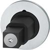 FSB 0 15 1720 08501 6204 - Rosetta per porta, rotonda, adattatore con rosetta per maniglia, spessore porta 39-48 mm, in acciaio inox nero opaco, argento