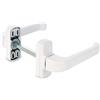 Amig - Set maniglia per porta con rosetta | Modello Epsilon | Alluminio -| 132 x 70 mm | Quadrato 8 mm | Colore: Bianco