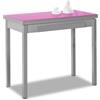 ASTIMESA Tipo Libro tavolo da cucina, metallo, Fucsia, 80 x 40 cm