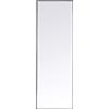 Kare Design speccio da parete Bella, nero/vetro specchiato, rettangolare, montaggio verticale o orrizontale, guardaroba, corridoio, stanza da letto, bagno, 130x30x3cm (A/L/P)