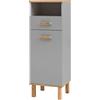 Schildmeyer Credenza Padova 148829, arredamento country grigio platino/rovere, 40,4 x 35,0 x 114,5 cm (L/P/A)