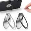 yuejuhe 2 Pezzi Anello per Cellulare Dito 1,8mm Ultrasottile, Supporto Telefono Cellulari Rotazione 360° Gradi, Ring Stand Holder per tutti i Smartphone
