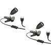 ledscom.de 2x lampada a morsetto LIK, interruttore, nero opaco, 1x E27 max. 60W