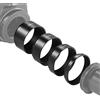 NEEWER Kit di 4 Tubi di Estensione T2, 5mm, 10mm, 15mm, 20mm, con Doppia Filettatura M42x0,75mm, Accessorio di Telescopio per Astrofotografia