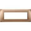 ETTROIT Placca compatibile Bticino Livinglight 7 moduli plastica quadrata colore oro