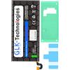 GLK-Technologies Batteria di ricambio ad alta capacità, compatibile con Samsung Galaxy S6 SM-G920F/EB-BG920ABE| batteria originale GLK Technologies | batteria ricaricabile | 2700 mAh | incl. 2 set di nastri adesivi