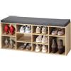 Kesper - Scarpiera con cuscino, in legno di quercia, 103,5 x 31 x 12 cm