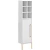Schildmeyer Credenza Gloria 148429, materiale legno, acciaio, metallo, bianco/oro, 130,6 x 30,4 x 21,8 cm