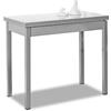 ASTIMESA Tipo Libro Tavolo da Cucina, Metallo, Bianco, 80 x 40 cm a 80 x 80 cm