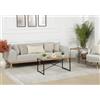 Livabliss Louna Moderno Rectangle Tappeto | Bianco sporco, Grigio chiaro, Grigio medio | 160x215cm | Soggiorno e Camera da Letto | Tessuto a Macchina Polipropilene