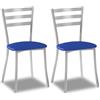 ASTIMESA SCALMAZ Due sedie da cucina, metallo, blu, altezza della seduta 45 cm