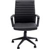 Kare Design sedia girevole da ufficio Labora, nero, altezza regolabile 48-58cm, molla a gas, con braccioli e schienale basso ergonomico, 109x60x62cm (A/L/P)