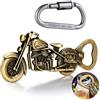 ALEMIN Regali per uomini, apribottiglie vintage per moto, birra, regalo da uomo per papà nonno, Natale, barista, apribottiglie per bar, feste, moto, birra, regalo con moschettone portachiavi