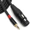 NANYI 3,5 mm TRS Stereo Maschio a XLR Femmina Cavo di interconnessione audio microfono, adatto per iPod, telefono cellulare, altoparlanti attivi, palco,DJ,console audio da studio, 1,5 Meter