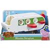 Peppa Pig Wooden Aeroplane, push along vehicle, imaginative play, preschool toys, fsc certified, sustainable gift for 2-5 years old