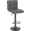 Sedute TP 86 sgabello regolabile con schienale grigio