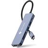 NOVOO Hub USB C Multiporta, 6 in 1 Adattatore USB C a HDMI con 100W PD Carica, HDMI 4K, 2 Porte USB 3.0, Lettore SD/Micro SD, per MacBook Air/Pro e Altri dispositivi di Type C（10cm cable）