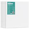 EXERZ 24x30cm Tele Intelaiate 5pz per Pittura per Artisti/Spessore 1.7cm 280GSM/ Tele Prestirate 100% Cotone/Prive di acidi/Bianca/Grana media - Per Dipingere, ad Acrilici, Pittura ad Olio