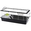 FERPLAST Gabbia Roditori CASITA 120 per Conigli, Cavie, Porcellini d'India, in Metallo, Accessori inclusi: Mangiatoia, Beverino, Ciotola, Casetta, Scaletta. 119x58xh60cm