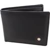 Aeronautica Militare Portafoglio Uomo piccolo Aeronautica Militare Linea Plate in pelle portacarte di credito AM130 Nero